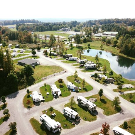aerial view of Sparrow Pond Family Campground