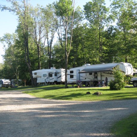 view of RVs sites at Sparrow Pond Family Campground